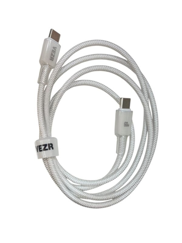 USB TIPO C/TIPO C VD04 60W 1.2M BRANCO VEZR