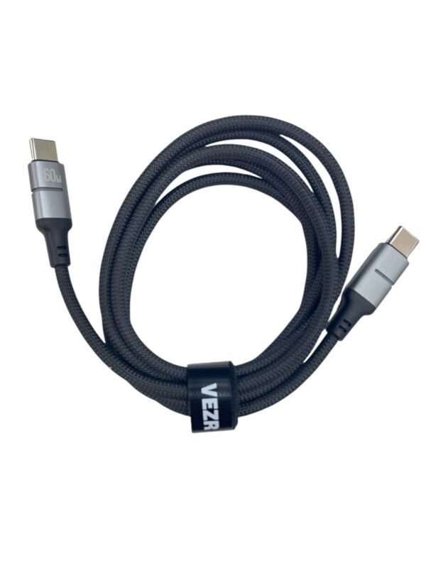 USB TIPO C/TIPO C VD01 60W 1.2M PRETO VEZR