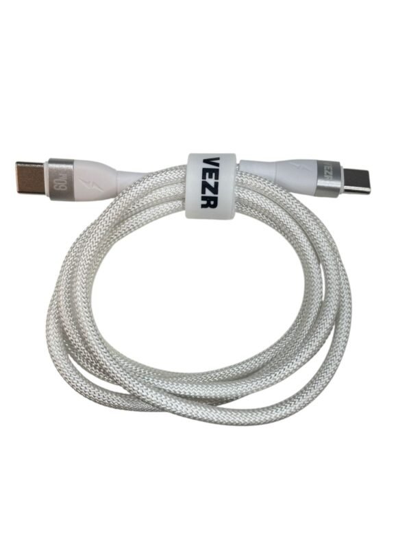 USB TIPO C/TIPO C VD02 60W 1.2M BRANCO VEZR