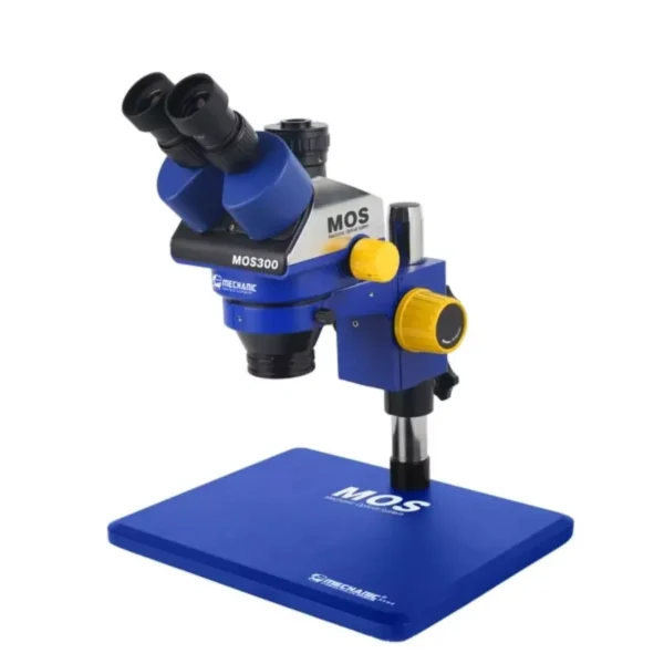 MICROSCOPIO TRINOCULAR MOS300-B11 MECHANIC AZUL/AMARILLO