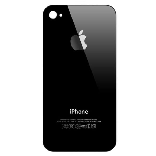TAPA TRASERA IPHONE 4G NEGRO
