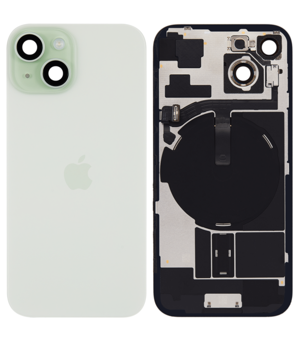 TAPA TRASERA  IPHONE 15 VERDE CON LENTE