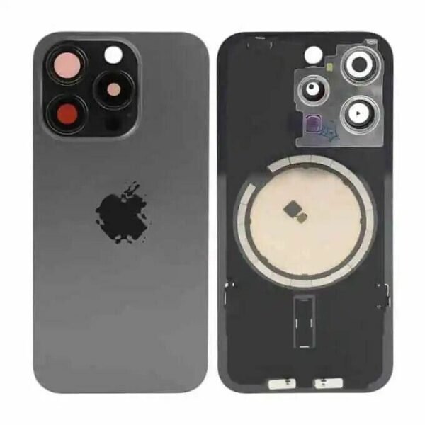 TAPA TRASERA IPHONE 15 PRO PRETO CON FLEX NFC