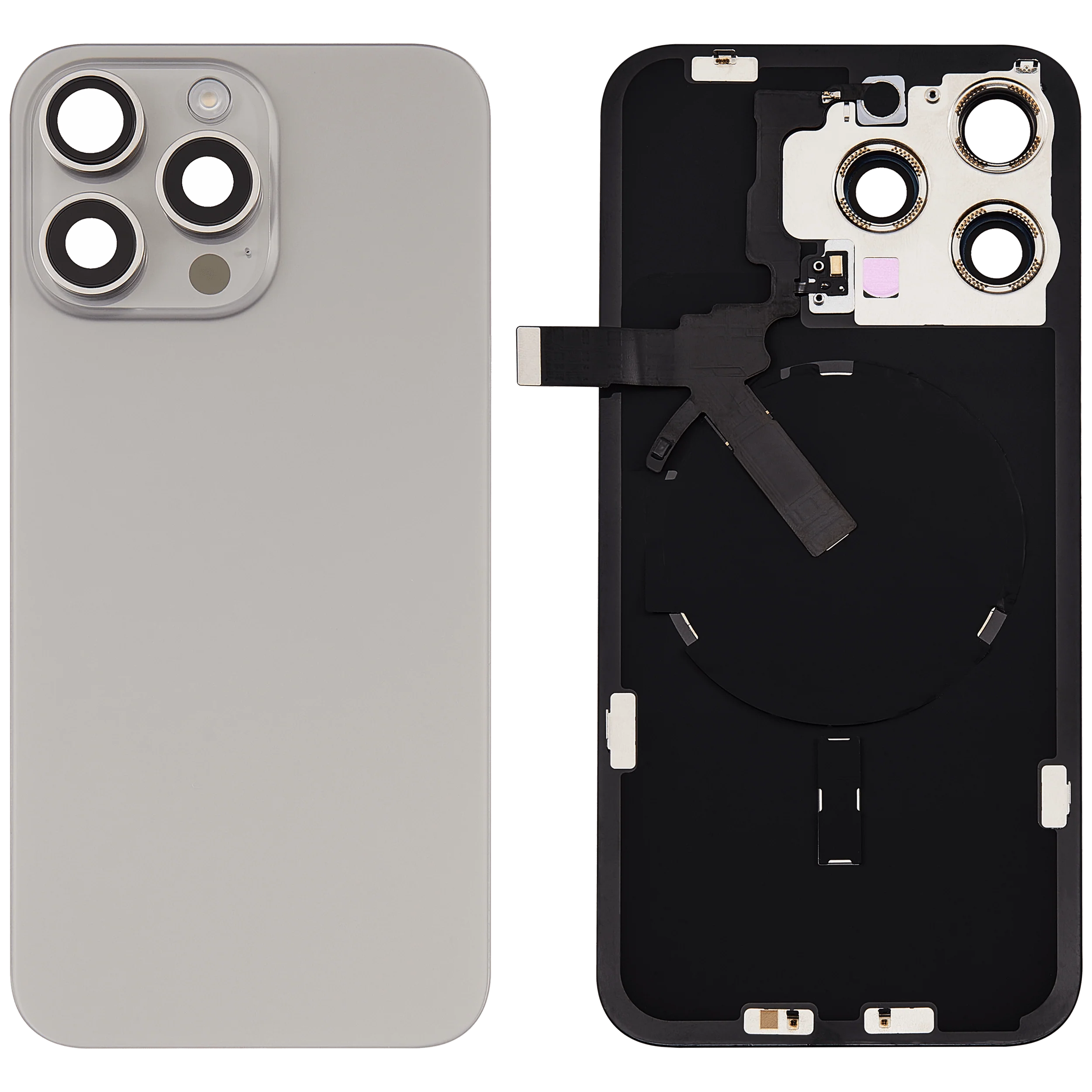 241297 TAPA TRASERA IPHONE 15 PRO MAX NATURAL CON FLEX NFC - Imagen 1