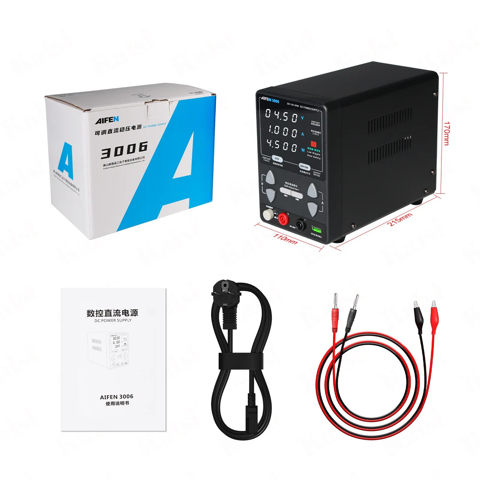 258340-22 MULTI FUENTE DIG AIFEN 3006 220V (30V/6A) - Imagen 2