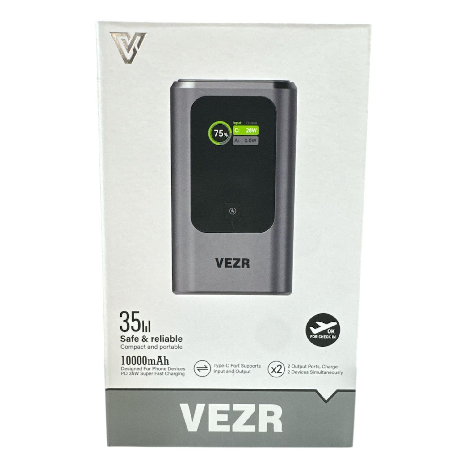 262818-2 BATERIA EXTERNA (10000MAH) VEZR P10PRO 35W - Imagen 2