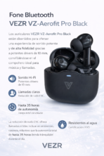 AURICULAR VEZR BLUETOOH VZ-V59 NEGRO - Imagen 2