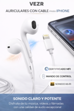 FONE IPHONE LIGHTNING VZ-043  VEZR - Imagen 2