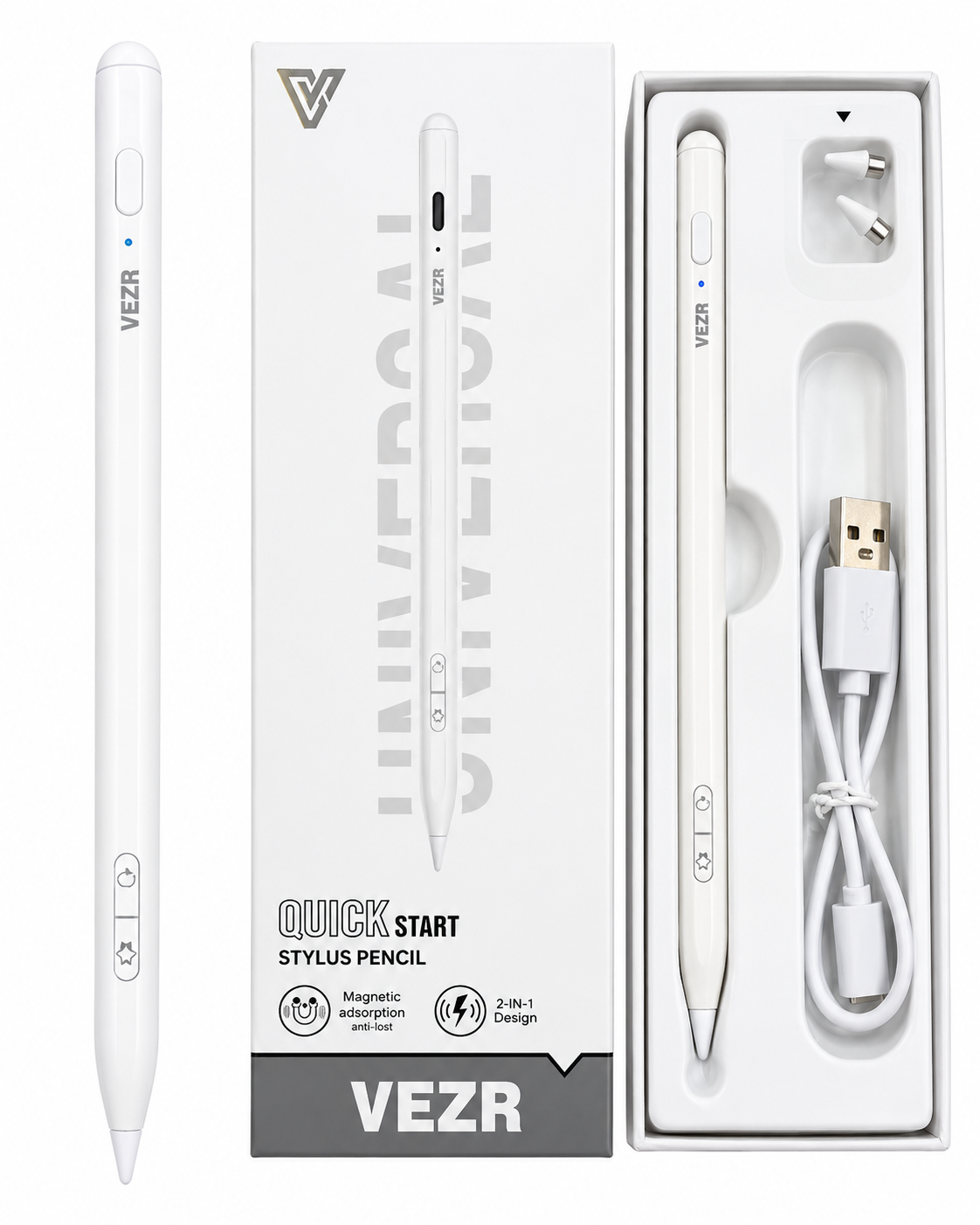 278397 CANETA CAPACITIVA QUICK STAR PRO 3 (UNIVERSAL) VEZR - Imagen 1