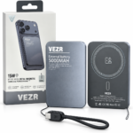 BATERIA EXTERNA (5000MAH) VZ-C70 BLUE 15W SUPER SLIM VEZR