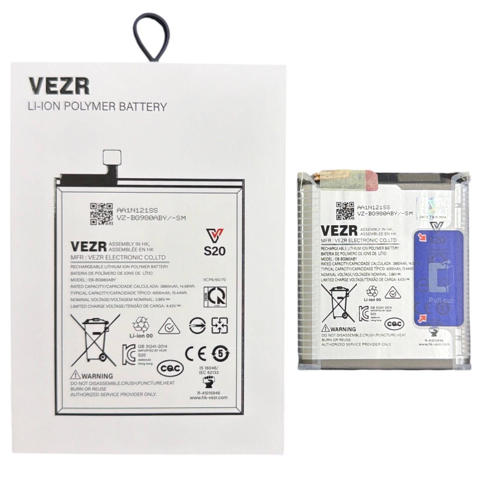 235100 BATERIA VEZR SAMSUNG S20(EB-BG980ABY) - Imagen 1